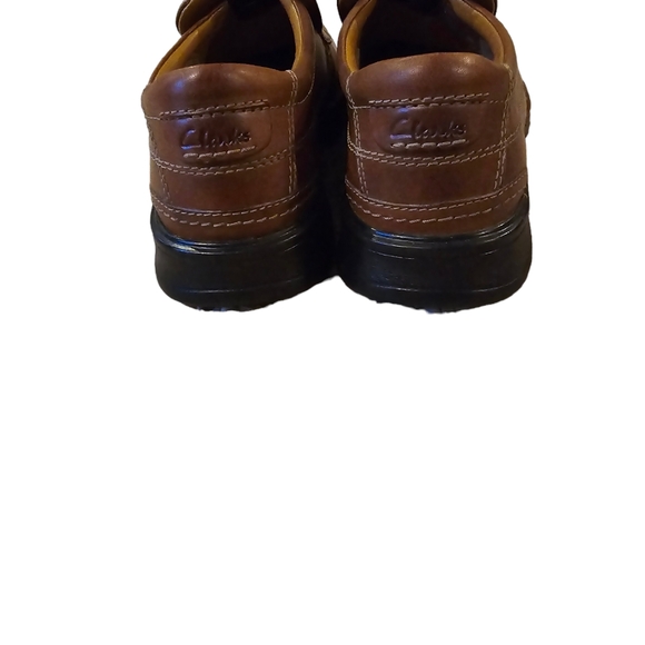 Men's Clarks Soft Cushion with Ortholite Size 8.5 Escalade Brown Excellent Cond - Picture 4 of 6